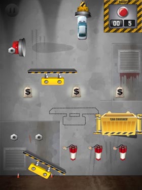 包含物理解题元素的休闲益智游戏《汽车粉碎机》粉碎汽车为主题