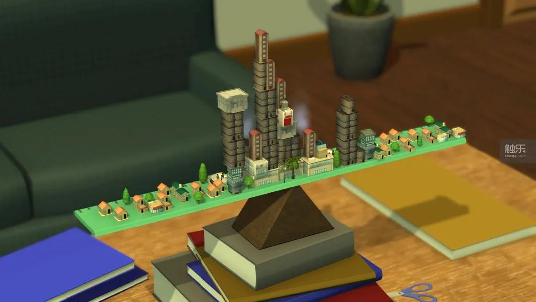 《小小乌托邦》3D效果相当粗糙，在沙盒上建造迷你城市
