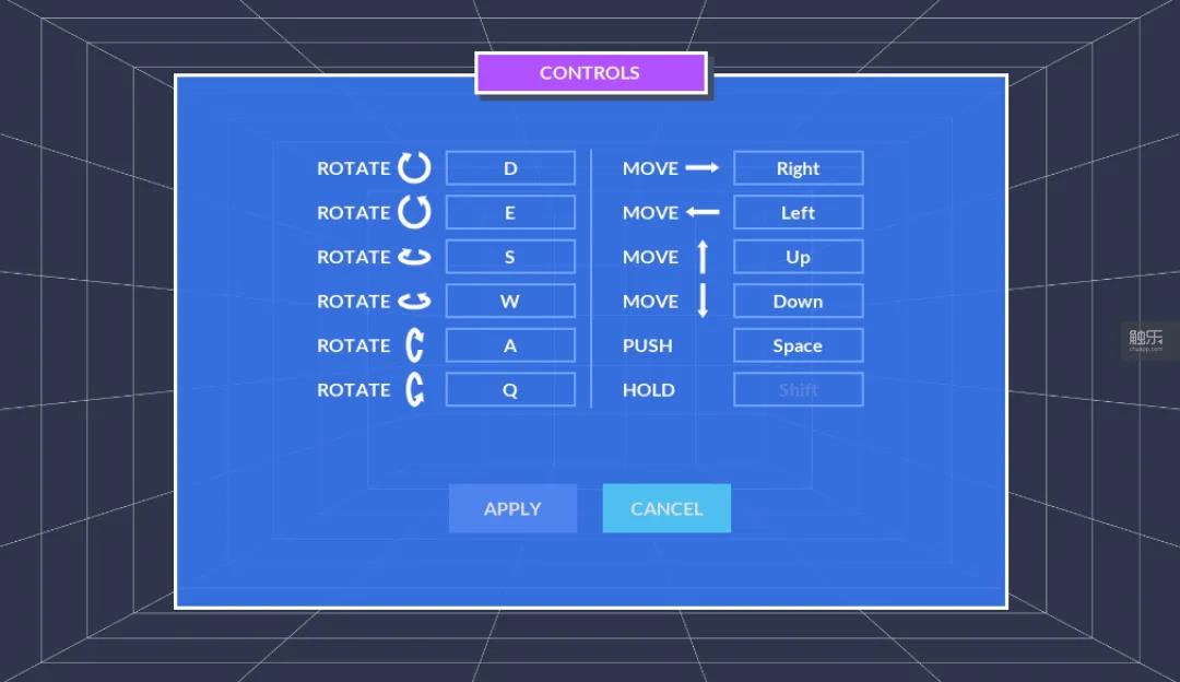 《3D俄罗斯方块》采用俯视图来使用方块和颜色来定位